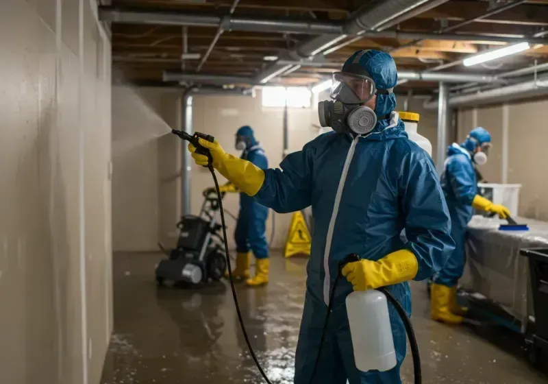 Basement Sanitization and Antimicrobial Treatment process in Bellflower, CA